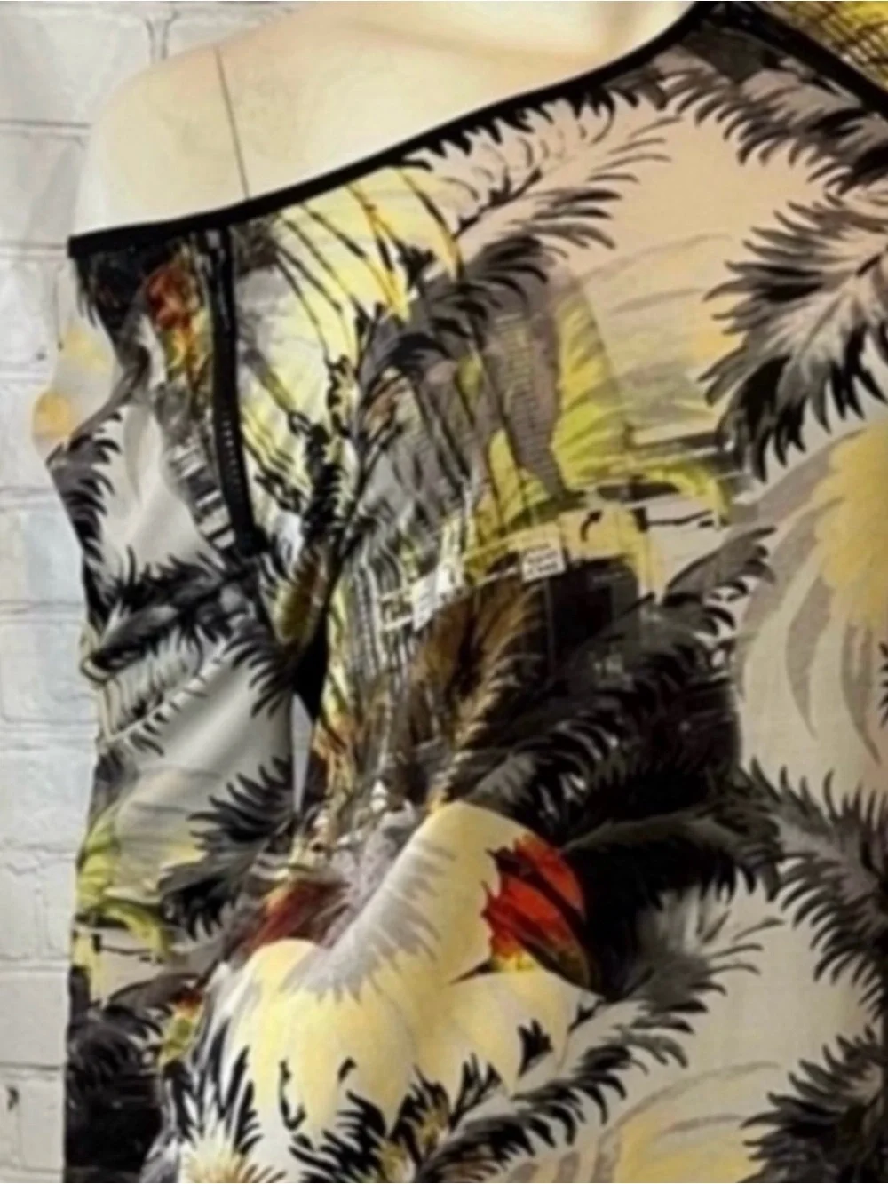 ❤️ TOP SHOP Tropical Print Long Sleeve DRESS - Picture 7 of 9
